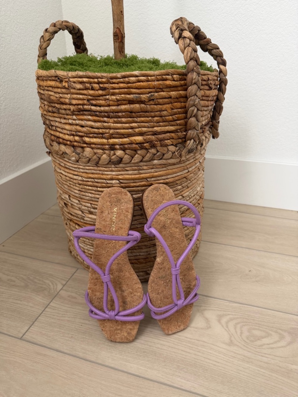 Women’s Vince Cork Slide Sandals with Purple Straps